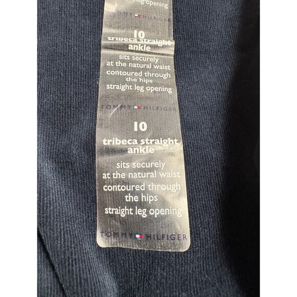 Tommy Hilfiger Tribeca Straight Ankle Corduroy Pants Blue Size 10 NWT - Picture 7 of 11